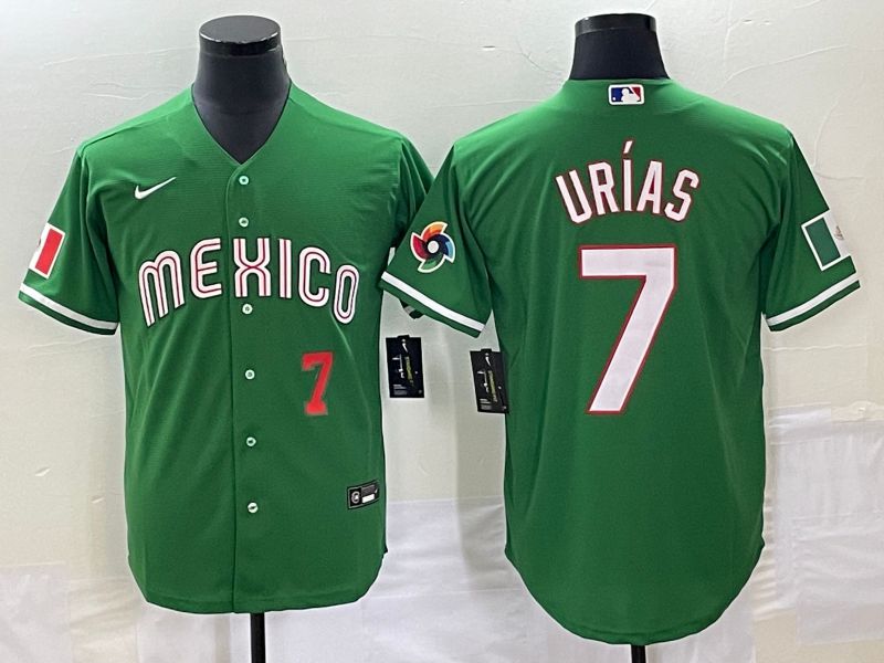 Men 2025 World Cup Mexico #7 Urias Green Nike MLB Jersey style 3189->more jerseys->MLB Jersey